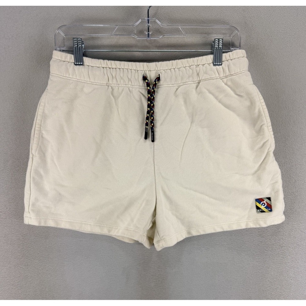 Peloton Women's Sz M Elastic Waist Embroidered Spell Out Pocket Sweat Shorts‎